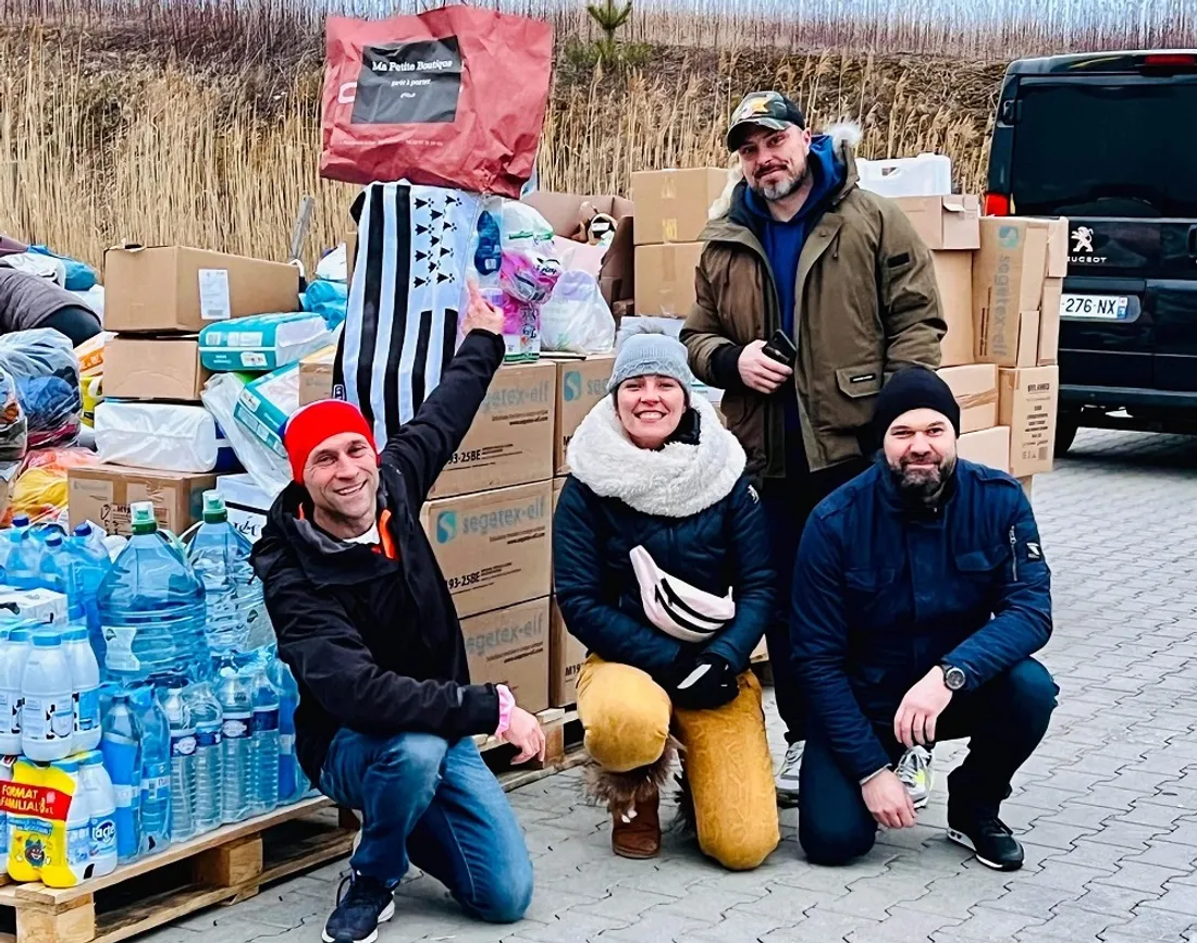 Laureen et ses amis à la frontière polonaise